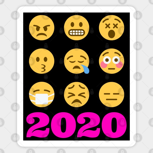 Funny Smiley Expressions Of 2020 Review Magnet by mikels